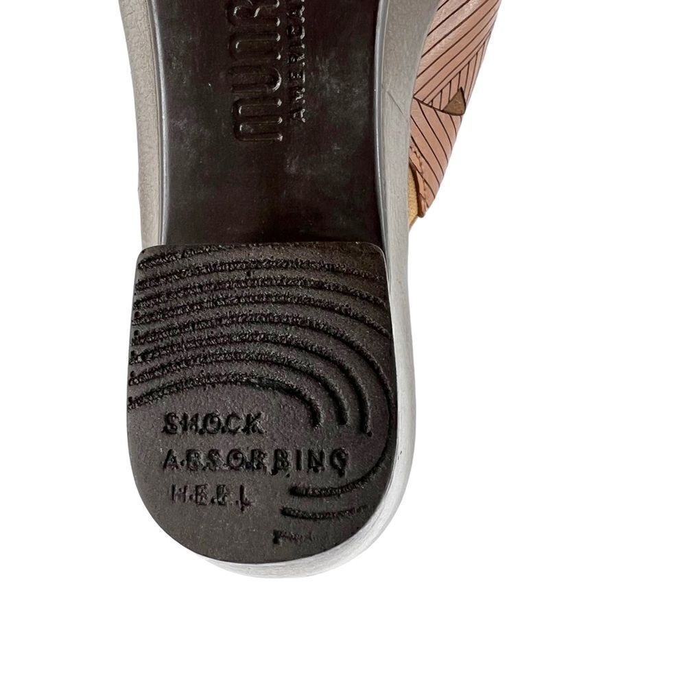 MUNRO the Marisa Leather Mules in Tan and Brown Women's Size 7 M - Picture 8 of 10